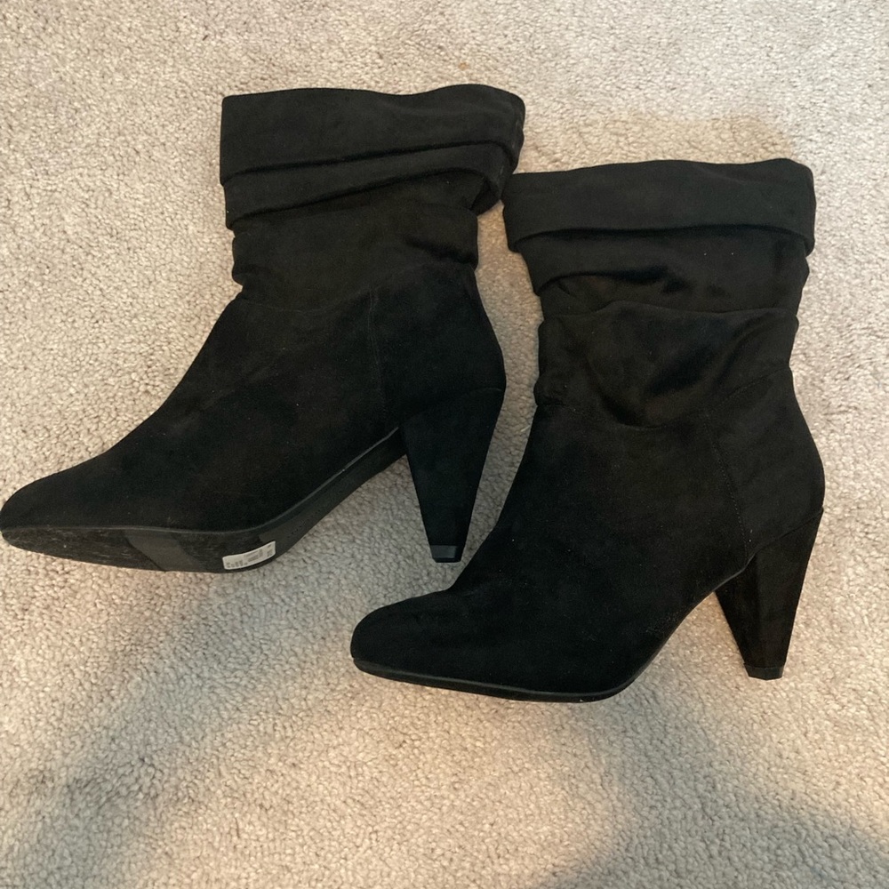 Lane Bryant suede scrunched boots